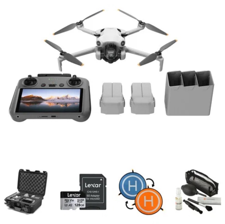 DJI Mini 4 Pro Drone Fly More Combo Plus with RC 2 & Hard Case Accessory Kit