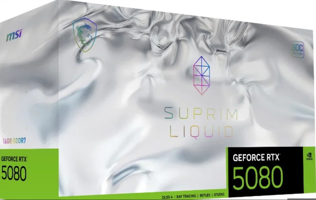 MSI GeForce RTX 5080 SUPRIM LIQUID SOC
